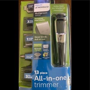 PHILLIPS Norelco multigroom3000, 13 pieces all in one trimmer, brand new.